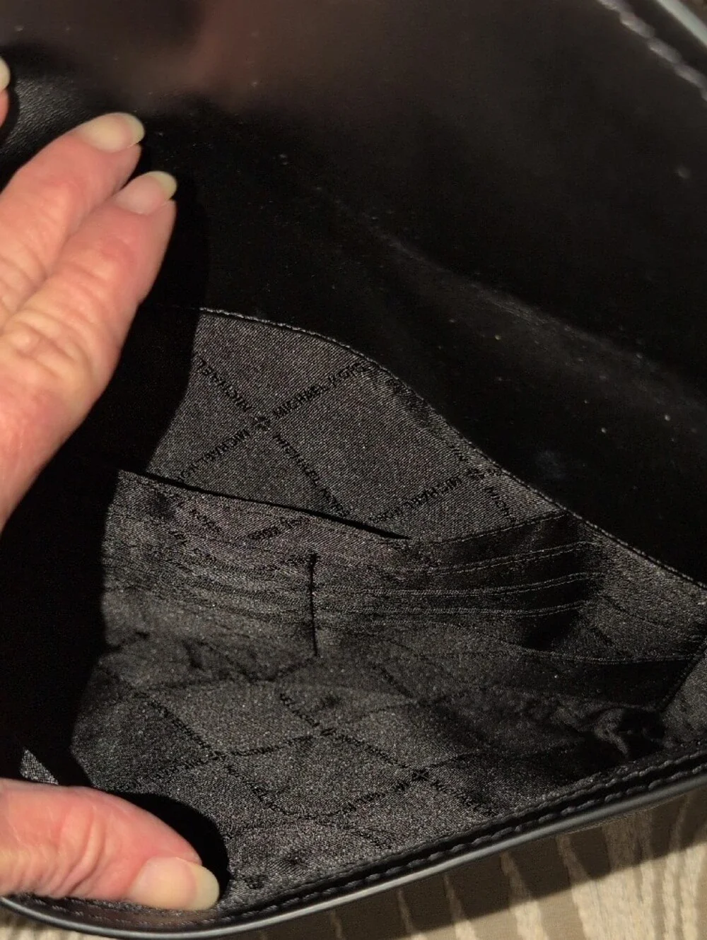 Michael Kors Black Signature MK Envelope Wristlet Clutch